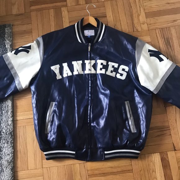 Ny Yankees Pleather Varsity Jacket 